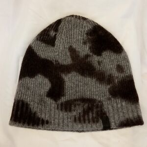 All Saints Charcoal and Black Camouflage Beanie